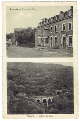 Rue de la gare et vallée du Bocq